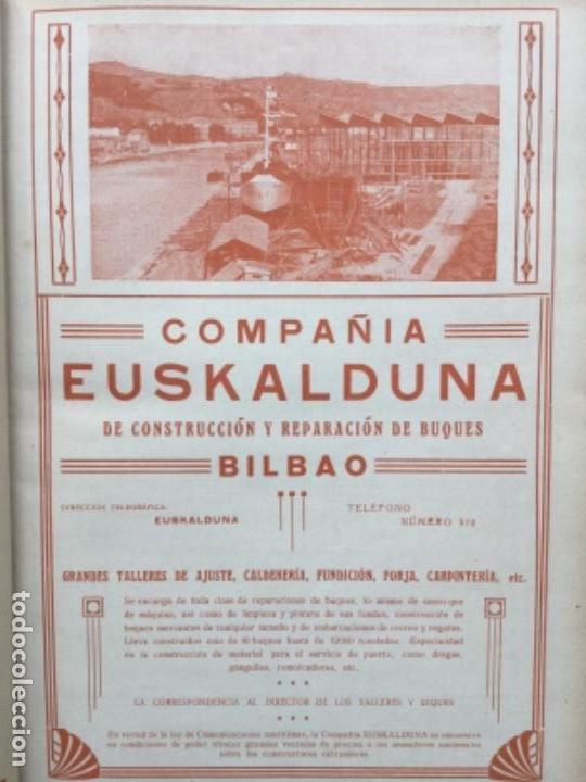 Collezionismo di Riviste e Giornali: COMPA&Ntilde;IA EUSKALDUNA DE CONSTRUCCION Y REPARACION DE BUQUES BILBAO HOJA A&Ntilde;O 1919