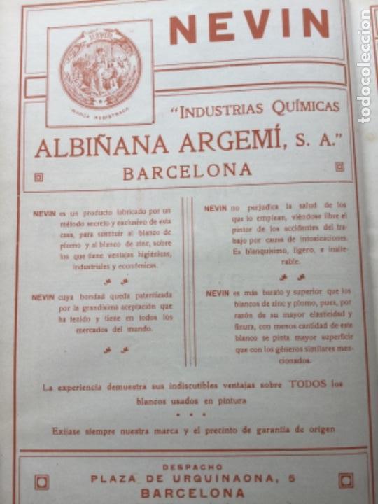 Coleccionismo de revistas y peri&oacute;dicos: NEVIN INDUSTRIA QUIMICAS ALBI&Ntilde;ANA ARGEMI BARCELONA HOJA A&Ntilde;O 1919