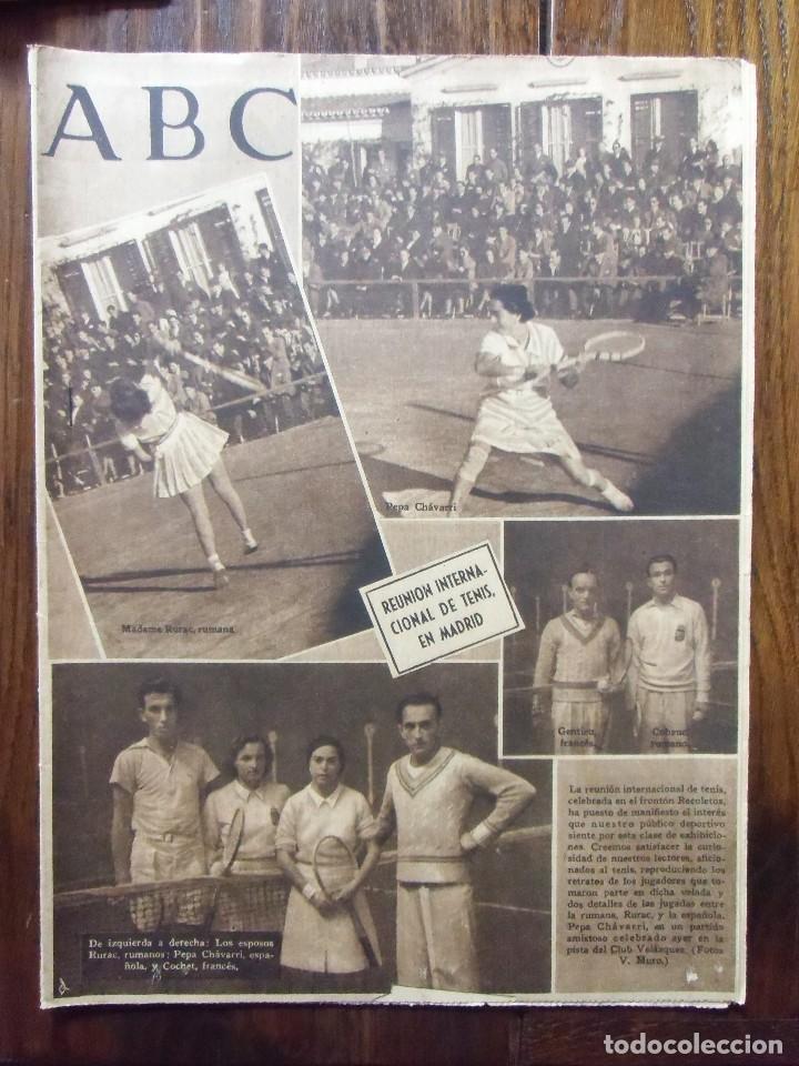 Coleccionismo de Revistas y Peri&oacute;dicos: Peri&oacute;dico ABC.Madrid 23/1/1944.Reuni&oacute;n Internacional de Tenis en Madrid.