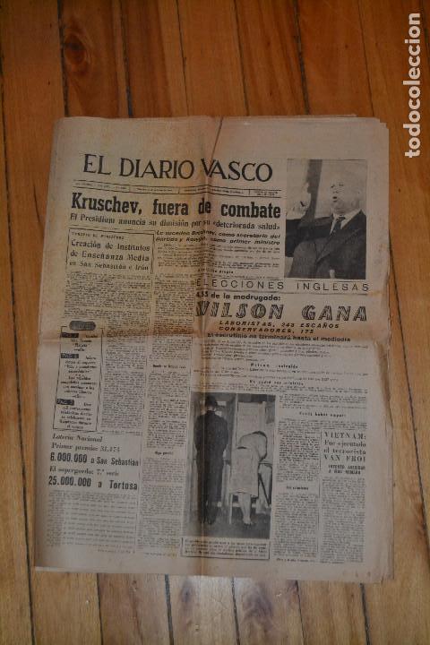 Coleccionismo de revistas y peri&oacute;dicos: EL DIARIO VASCO  -OCTUBRE DE 1964