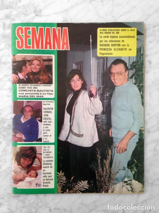 Coleccionismo de Revistas y Peri&oacute;dicos: SEMANA - 1974 - ROSALIA, ROCIO DURCAL, VALENT&Iacute;N TORNOS, ROMINA POWER, ALICIA TOMAS, JAVIER ESCRIVA