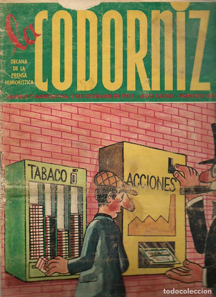 Coleccionismo de Revistas y Peri&oacute;dicos: LA CODORNIZ. N&ordm; 1655. 9 DICIEMBRE 1973. (ST/A2)
