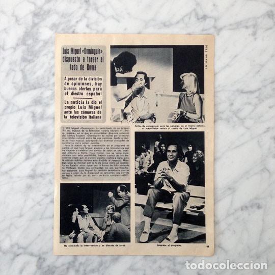Coleccionismo de Revistas y Peri&oacute;dicos: REPORTAJE - LUIS MIGUEL DOMINGUIN - 1972