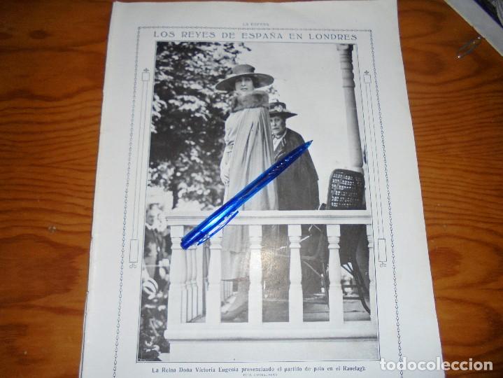Coleccionismo de revistas y peri&oacute;dicos: RECORTE : LA REINA VICTORIA EUGENIA EN EL PARTIDO DE POLO EN EL RANELAGH . LA ESFERA, ABRIL 1920
