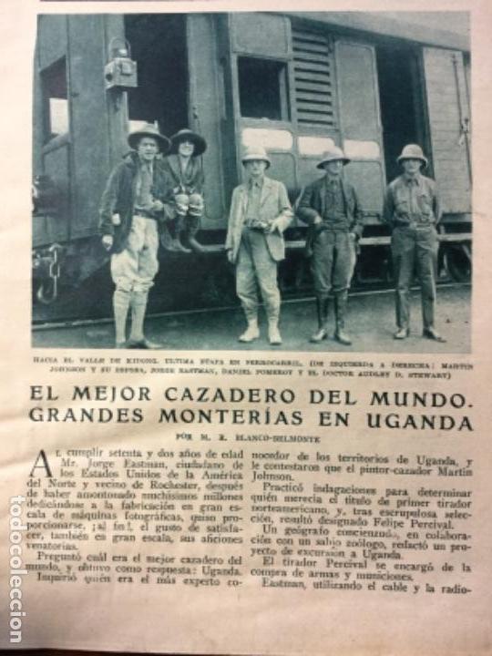 Collection Magazines and Newspapers: MONTERIAS EN UGANDA .EL MEJOR CAZADERO DEL MUNDO CAZA 10 HOJAS REVISTA A&Ntilde;O 1927