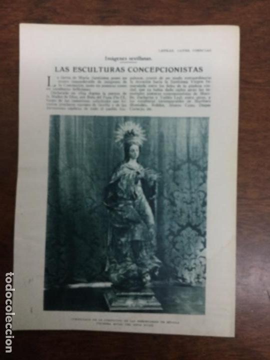 Collection Magazines and Newspapers: LAS ESCULTURAS CONCEPCIONISTAS .IMAGENES SEVILLANAS SEVILLA PURISIMA VIRGEN INMACULADA A&Ntilde;O 1930
