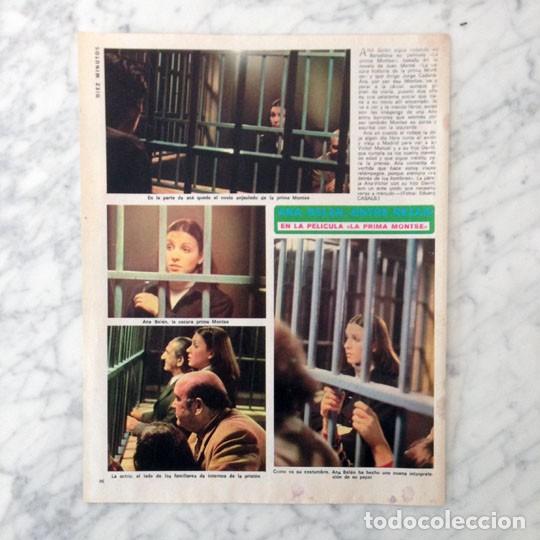 Coleccionismo de Revistas y Peri&oacute;dicos: REPORTAJE - ANA BELEN (RODAJE DE LA OSCURA HISTORIA DE LA PRIMA MONTSE) - 1977