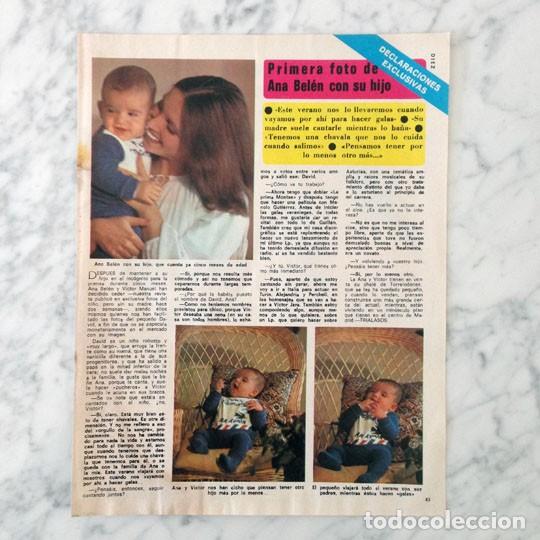 Coleccionismo de Revistas y Peri&oacute;dicos: REPORTAJE - ANA BELEN - 1977