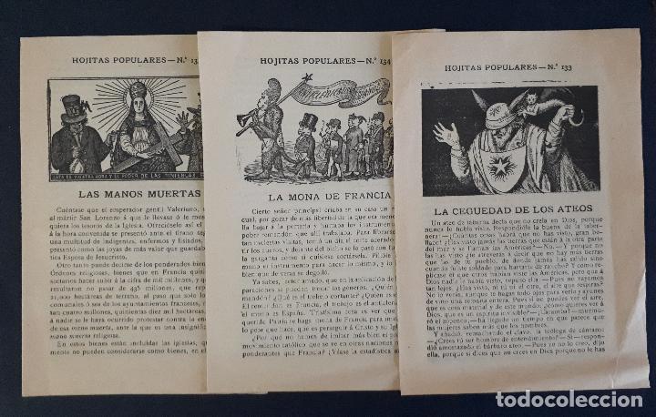 Coleccionismo de revistas y peri&oacute;dicos: ZARAGOZA LOTE DE  3 ANTIGUAS HOJITAS POPULARES