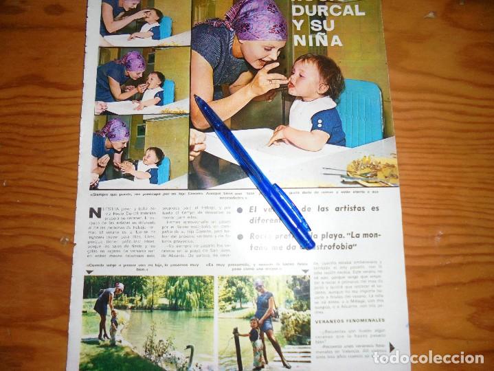 Coleccionismo de Revistas y Peri&oacute;dicos: RECORTE PRENSA :   ROCIO DURCAL  Y SU HIJA. AMA, JUNIO 1972