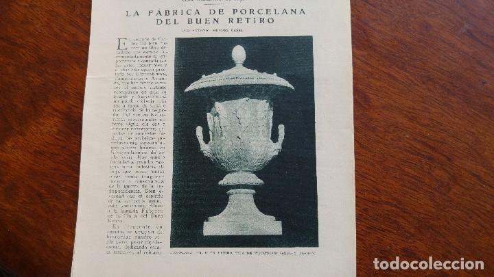 Collection Magazines and Newspapers: LA FABRICA DE PORCELANA DEL BUEN RETIRO CARLOS III MADRID 5 HOJAS A&Ntilde;O 1926