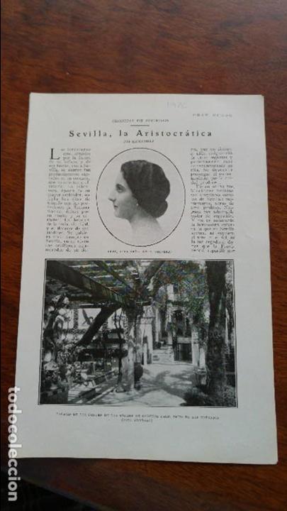 Coleccionismo de revistas y peri&oacute;dicos: ARISTOCRATAS SEVILLANOS SEVILLA CONDES DE LAS TORRES DE SANCHEZ DALP RAMOS PAUL 4 HOJAS A&Ntilde;O 1926