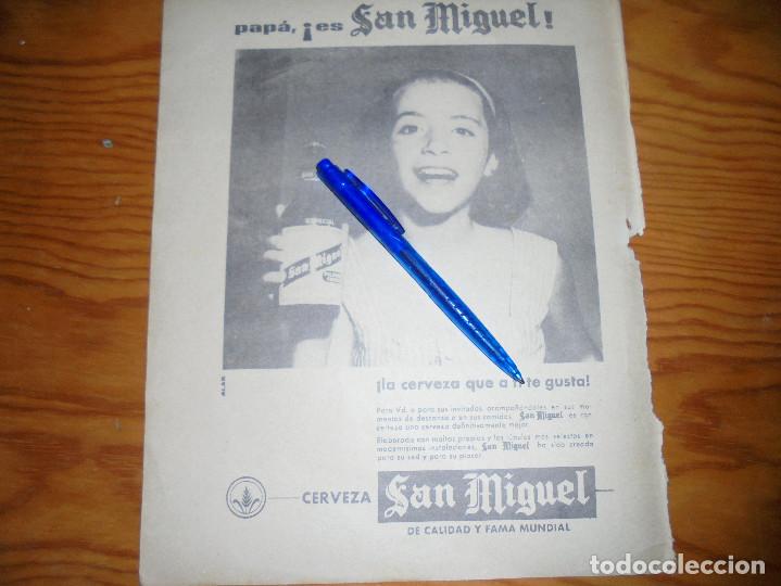 Coleccionismo de Revistas y Peri&oacute;dicos: PUBLICIDAD   DE  CERVEZA  SAN MIGUEL.   AMA, ABRIL 1962