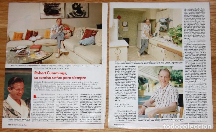 Collection Magazines and Newspapers: ROBERT CUMMINGS 4 page 1990 article clippings american cinema actor