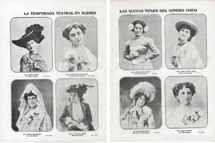 Coleccionismo de Revistas y Peri&oacute;dicos: 1905 HOJAS REVISTA TEATRO TIPLES GENERO CHICO PALOU MAYENDIA ULIBERRI BOSCH MONTI BONORA SANTA CRUZ