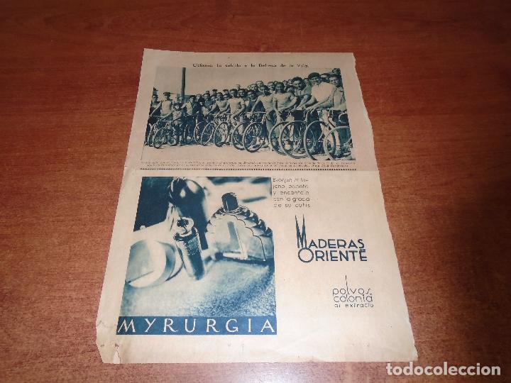 Coleccionismo de Revistas y Peri&oacute;dicos: RETAL PRENSA: CICLISMO MADRID DEHESA DE LA VILLA CLUB PORTILLO. PUBLICIDAD CINE LA PRINCESA DE ZARDA