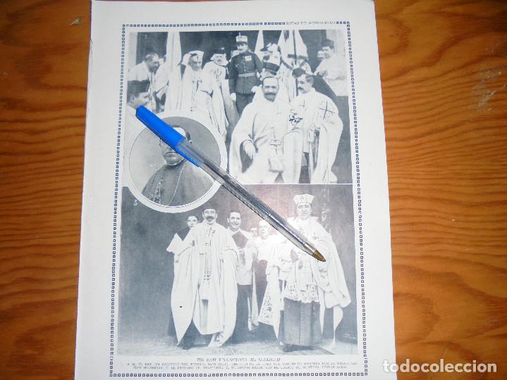 Coleccionismo de Revistas y Peri&oacute;dicos: RECORTE PRENSA : ALFONSO XIII RECIBE EL HABITO DE MONTESA. BLANCO Y NEGRO, ENERO 1915