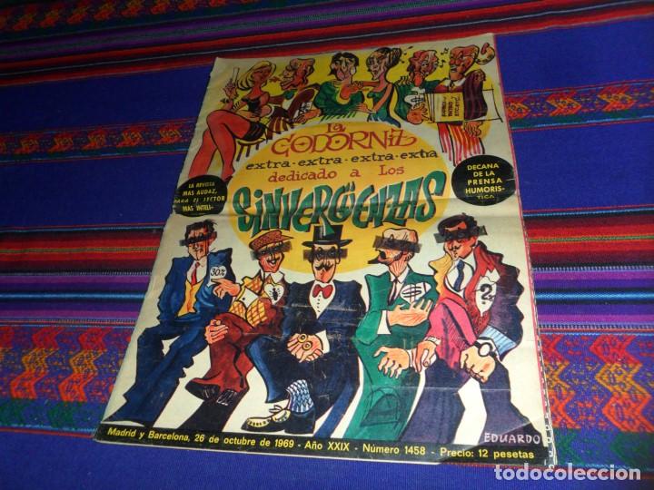 Coleccionismo de Revistas y Peri&oacute;dicos: LA CODORNIZ EXTRA DEDICADO A LOS SINVERG&Uuml;ENZAS N&ordm; 1458. 1969, 12 PTS.