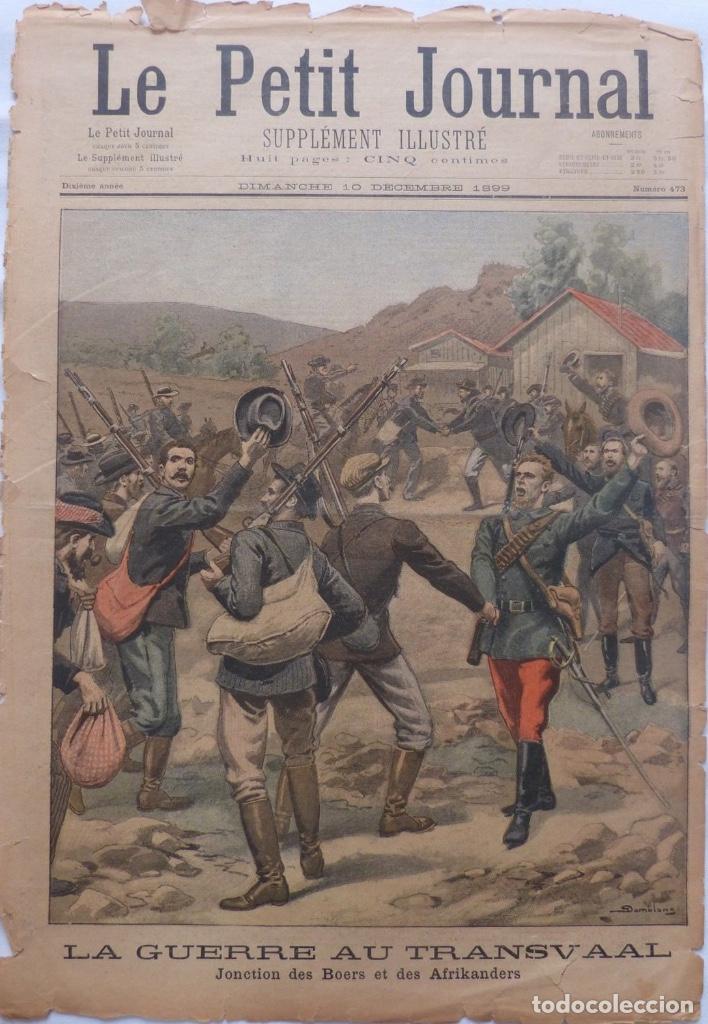 Collezionismo di Riviste e Giornali: Antique print petit journal french La Guerre Au Transvaal ,1899