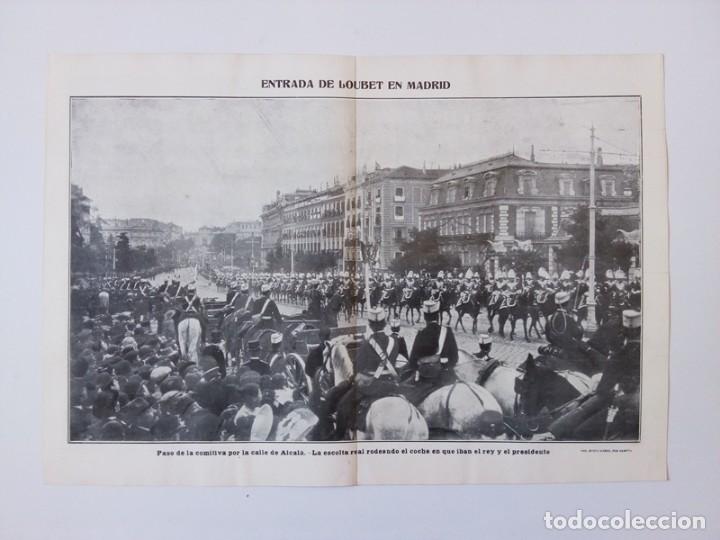Coleccionismo de Revistas y Peri&oacute;dicos: 1905 HOJAS REVISTA MADRID LOUBET PRESIDENTE FRANCIA COCHE CABALLOS REY ALFONSO XIII COMITIVA DESFILE