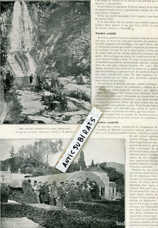 Sammeln von Zeitschriften und Zeitungen: REVISTA A&Ntilde;O 1910 GUIMERA SALTO DE LA FORGA GUALBA MONTSENY  LABERINTO DE BARCELONA HIPOLITO LAZARO