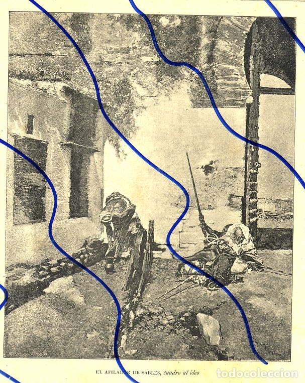 Coleccionismo de Revistas y Peri&oacute;dicos: MARIANO FORTUNY 1858 ROMA  ELO AFILADOR DE SABLES  HOJA REVISTA