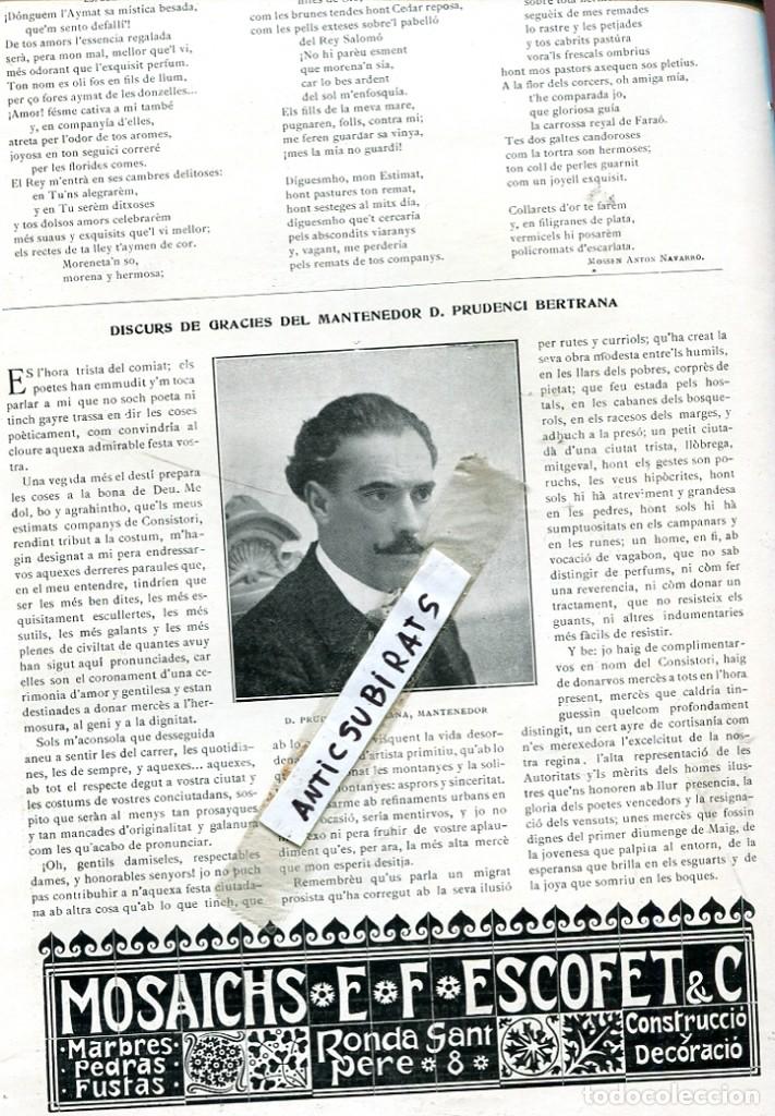 Sammeln von Zeitschriften und Zeitungen: REVISTA CATALANISTA ANY 1911 PRUDENCI BERTRANA BERGA JOCS FLORALS CONRAT ROURE EDUART GIBRAL