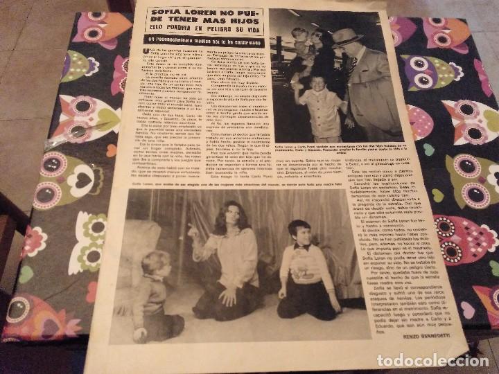 Coleccionismo de Revistas y Peri&oacute;dicos: ANTIGUO RECORTE PRENSA REVISTA SOFIA LOREN  NO PUEDE TENER HIJOS RECOGIDA EN MALLORCA GRATIAS