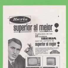 Coleccionismo de Revistas y Periódicos: PUBLICIDAD 1965. ANUNCIO IBERIA RADIO TV