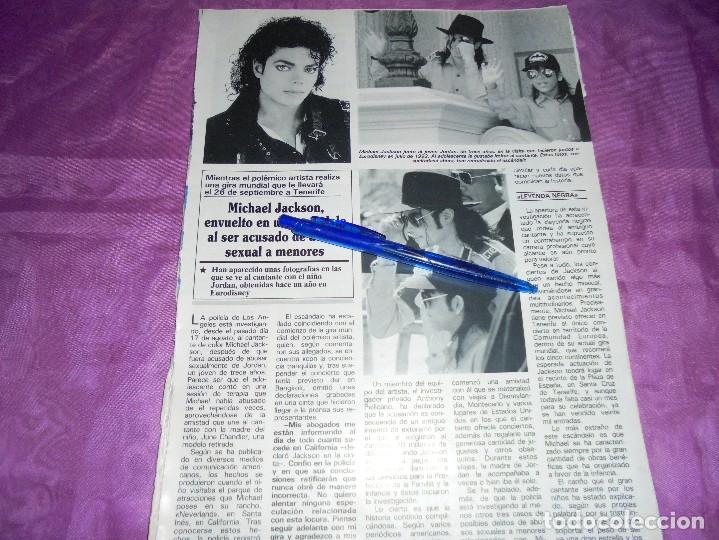 Coleccionismo de Revistas y Peri&oacute;dicos: RECORTE  PRENSA : MICHAEL JACKSON ACUSADO DE ABUSO SEXUAL.  SEMANA, SETBRE  1993