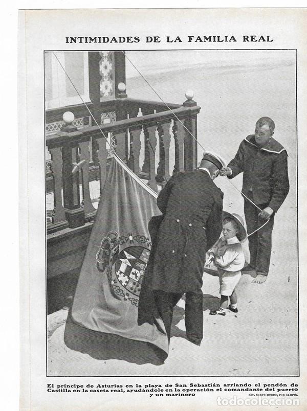 Collezionismo di Riviste e Giornali: 1910 HOJA REVISTA SAN SEBASTI&Aacute;N PLAYA CASETA REAL PR&Iacute;NCIPE DE ASTURIAS PEND&Oacute;N DE CASTILLA