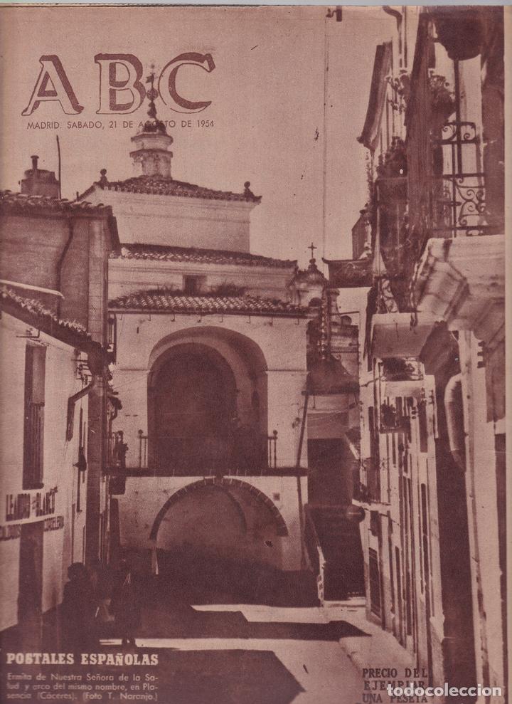 Coleccionismo de Revistas y Peri&oacute;dicos: ABC - 21 AGOSTO 1954 - DIARIO DE INFORMACI&Oacute;N NACIONAL E INTERNACIONAL
