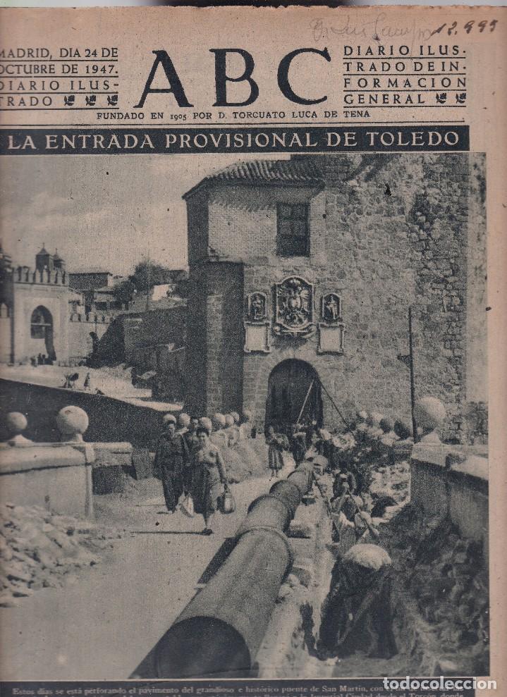 Coleccionismo de Revistas y Peri&oacute;dicos: ABC - N&ordm; 12.995 / 24 OCTUBRE 1947 - DIARIO DE INFORMACI&Oacute;N NACIONAL E INTERNACIONAL
