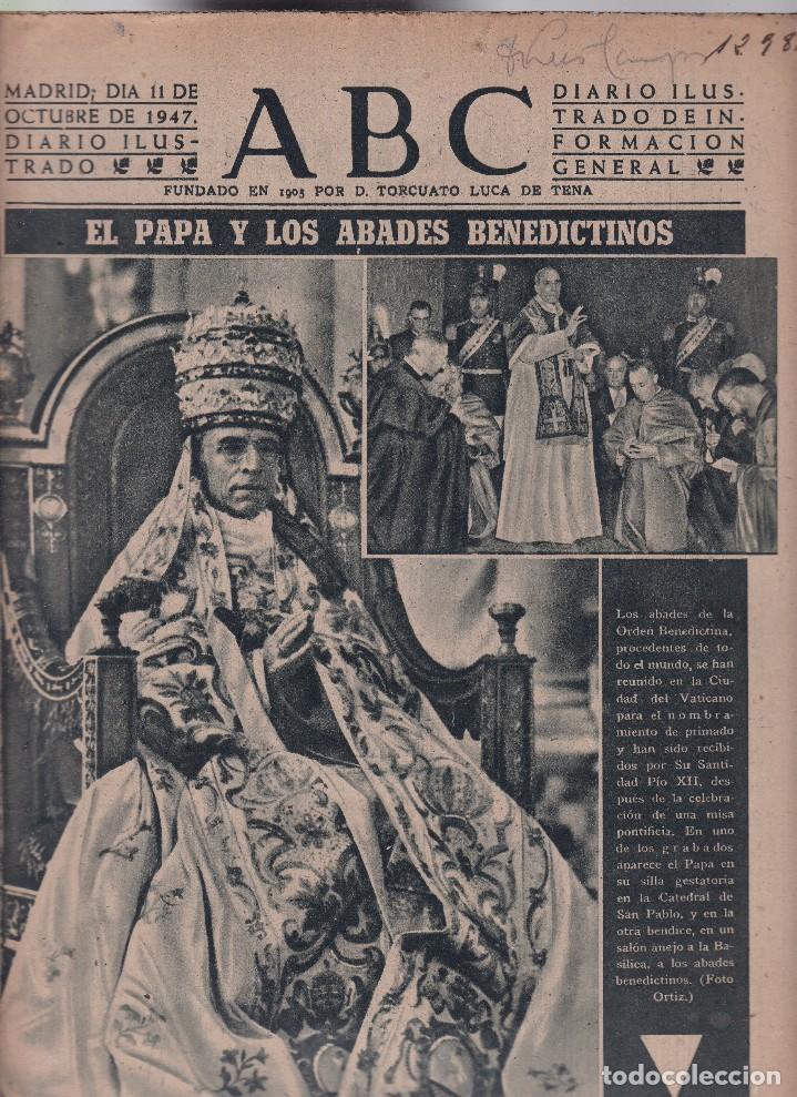 Coleccionismo de Revistas y Peri&oacute;dicos: ABC - N&ordm; 12.984 / 11 OCTUBRE 1947 - DIARIO DE INFORMACI&Oacute;N NACIONAL E INTERNACIONAL