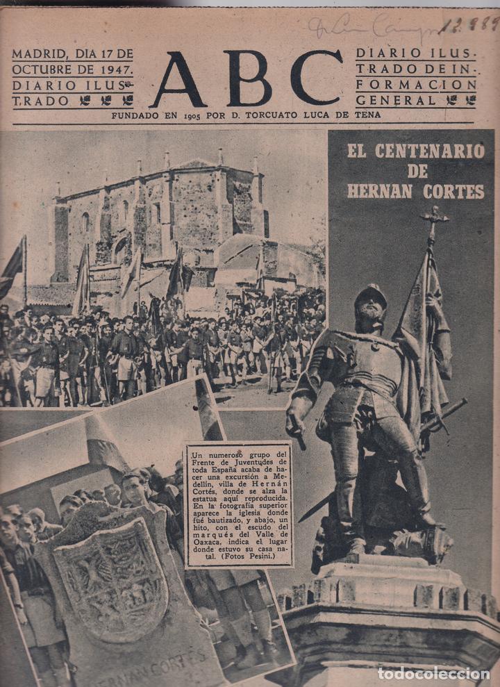 Coleccionismo de Revistas y Peri&oacute;dicos: ABC - N&ordm; 12.989 / 17 OCTUBRE 1947 - DIARIO DE INFORMACI&Oacute;N NACIONAL E INTERNACIONAL