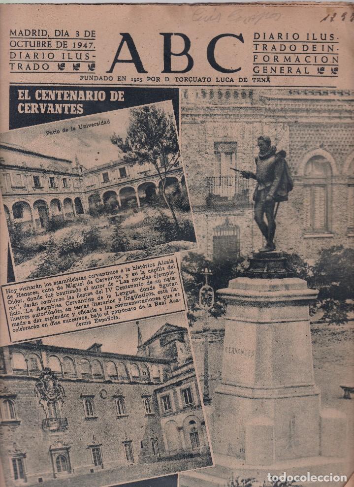 Coleccionismo de Revistas y Peri&oacute;dicos: ABC - N&ordm; 12.977 / 3 OCTUBRE 1947 - DIARIO DE INFORMACI&Oacute;N NACIONAL E INTERNACIONAL