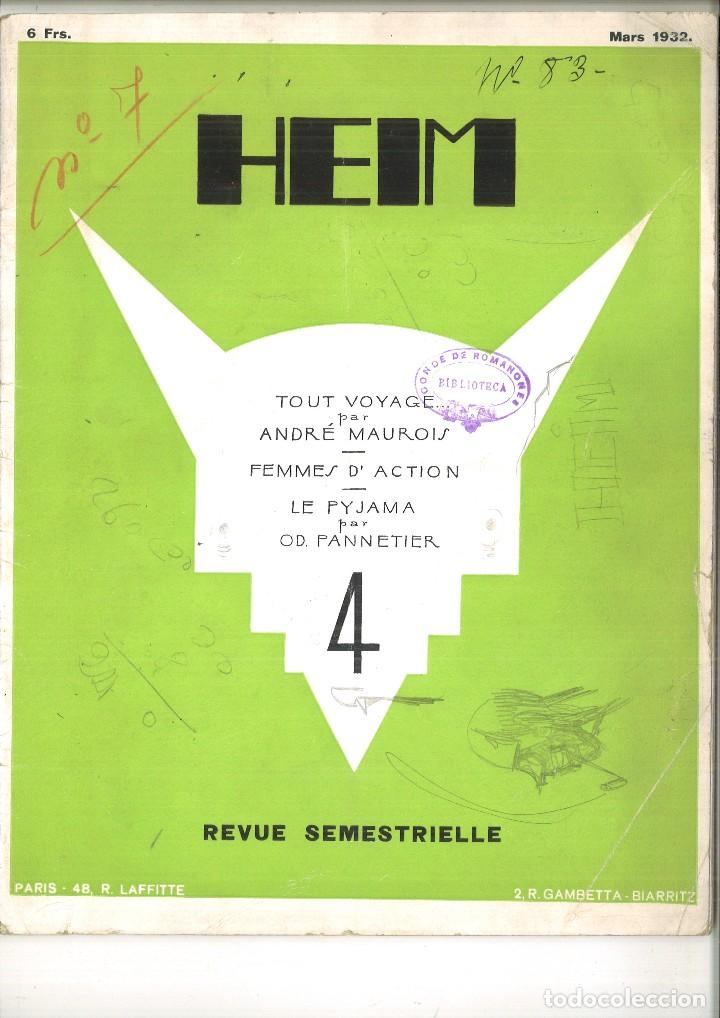 Collectionnisme de Revues et Journaux: HEIM REVEU SEMESTRIELLE N&ordm; 4. MARS 1932.