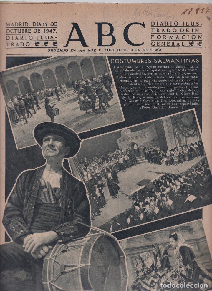Coleccionismo de Revistas y Peri&oacute;dicos: ABC - N&ordm; 12.987 / 15 OCTUBRE 1947 - DIARIO DE INFORMACI&Oacute;N NACIONAL E INTERNACIONAL