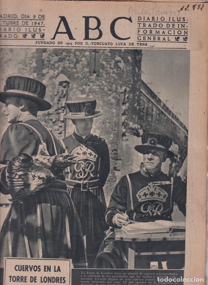 Coleccionismo de Revistas y Peri&oacute;dicos: ABC - N&ordm; 12.982 / 9 OCTUBRE 1947 - DIARIO DE INFORMACI&Oacute;N NACIONAL E INTERNACIONAL