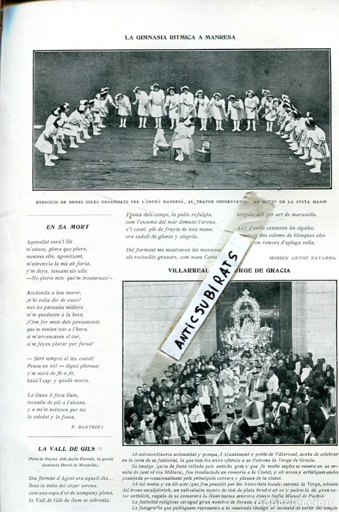 Colecionismo de Revistas e Jornais: REVISTA  1911 BORRAS MANRESA  VIRGEN DE GRACIA EN VILLARREAL VILA-REAL IGLESIA DE ARTES CANAL URGELL