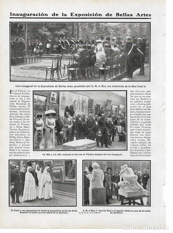 Collezionismo di Riviste e Giornali: 1910 HOJA REVISTA MADRID PALACIO DE CRISTAL RETIRO EXPOSICI&Oacute;N BELLAS ARTES REY ALFONSO XIII INAUG.