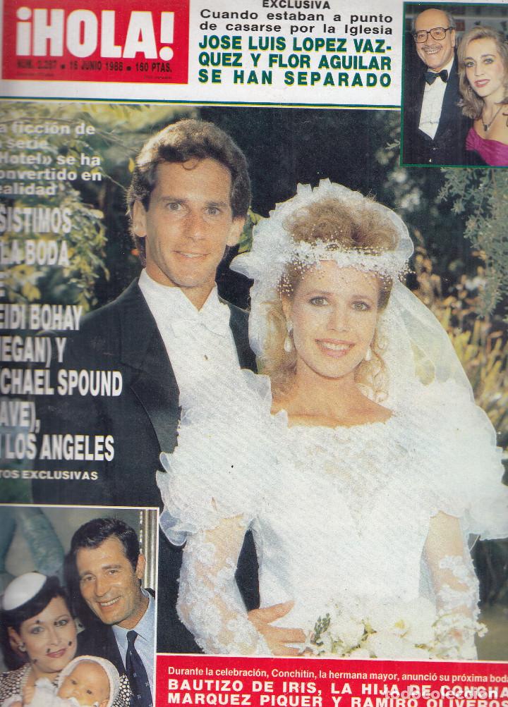 Coleccionismo de Revistas y Peri&oacute;dicos: REVISTA HOLA N&ordm; 2287 A&Ntilde;O 1988. BODA HEIDI BOHAY Y MICHAEL SPOUND. PHILIPPE JUNOT. JUAN DE BORBON.