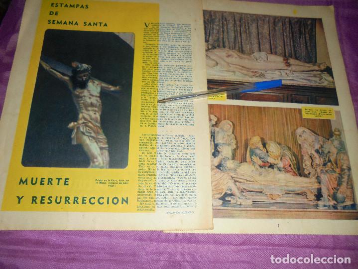 Coleccionismo de Revistas y Peri&oacute;dicos: RECORTE PRENSA : ESTAMPAS DE SEMANA SANTA : MUERTE Y RESURRECCION. ABC, MARZO 1964