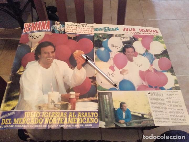 Coleccionismo de Revistas y Peri&oacute;dicos: ANTIGUO RECORTE REVISTA SEMANA A&Ntilde;O 1984 JULIO IGLESIAS LA LOCURA AMERICANA 6 PAGINAS