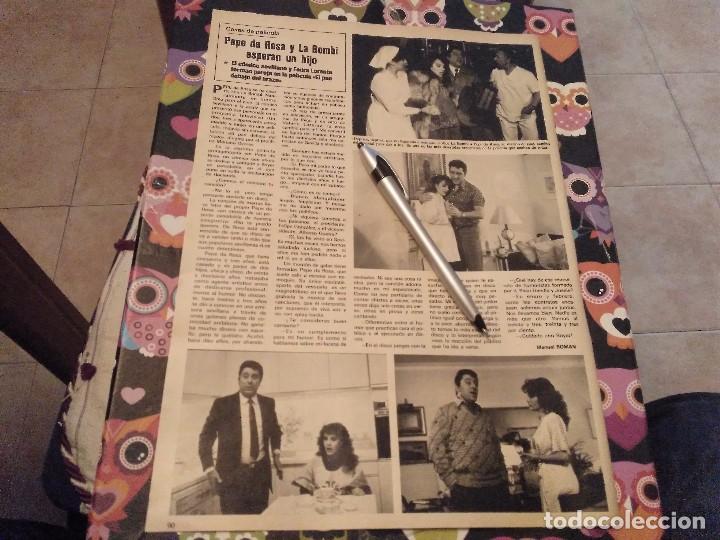 Coleccionismo de Revistas y Peri&oacute;dicos: ANTIGUO RECORTE REVISTA 1984 PEPE DA ROSA Y LA BOMBI ESPERAN UN HIJO TRASERA ROCIO JURADO,