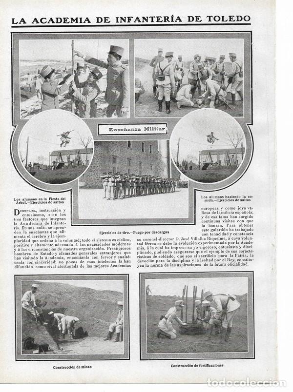 Coleccionismo de Revistas y Peri&oacute;dicos: 1911 HOJA REVISTA ACADEMIA DE INFANTER&Iacute;A DE TOLEDO EJERCICIOS TIRO Y SALTOS CONSTRUCCI&Oacute;N MINAS