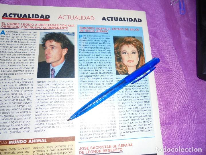 Coleccionismo de Revistas y Peri&oacute;dicos: RECORTE  PRENSA : RUMORES SOBRE EL ESTADO DE SALUD DE ROCIO JURADO. CLAN TV