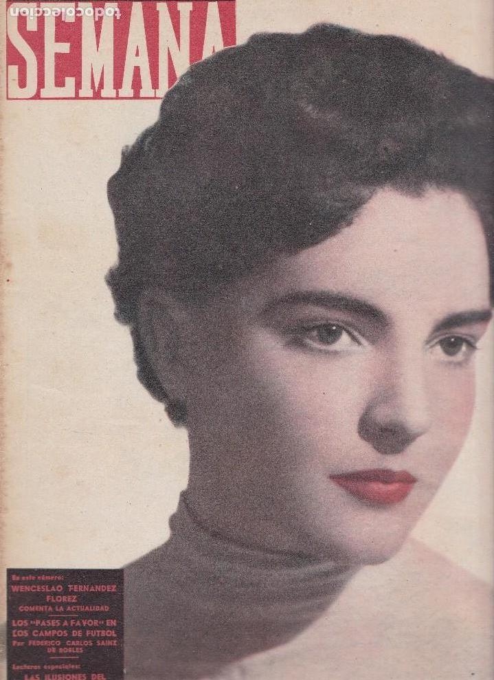 Coleccionismo de Revistas y Peri&oacute;dicos: SEMANA - REVISTA N&ordm; 817 / 18 OCTUBRE 1955 - PORTADA : IN&Eacute;S P&Eacute;REZ DE SEOANE