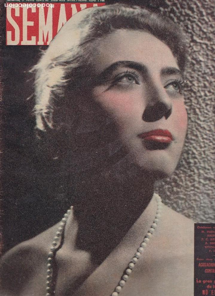 Coleccionismo de Revistas y Peri&oacute;dicos: SEMANA - REVISTA N&ordm; 903 / 11 JUNIO 1957 - PORTADA : MARIA DOLORES VEGA MARTIN-LUNA