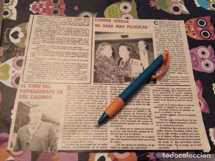 Coleccionismo de Revistas y Peri&oacute;dicos: ANTIGUO RECORTE PRENSA REVISTA 1981 CARMEN SEVILLA NO HARA MAS PELICULAS